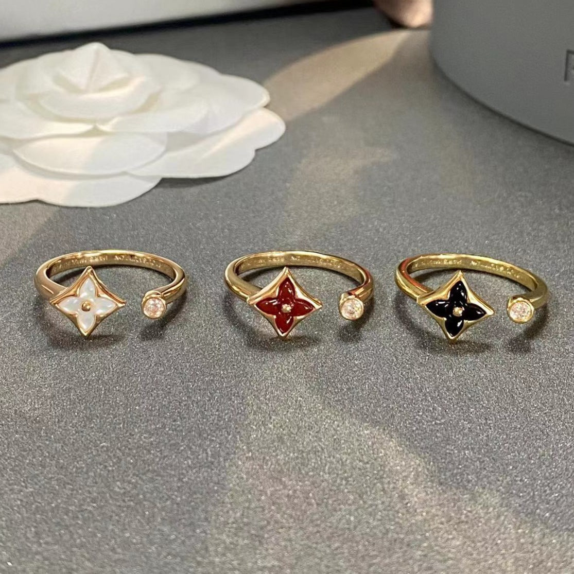 [Aurelle Style]STAR 1 DIAMOND OPEN RING