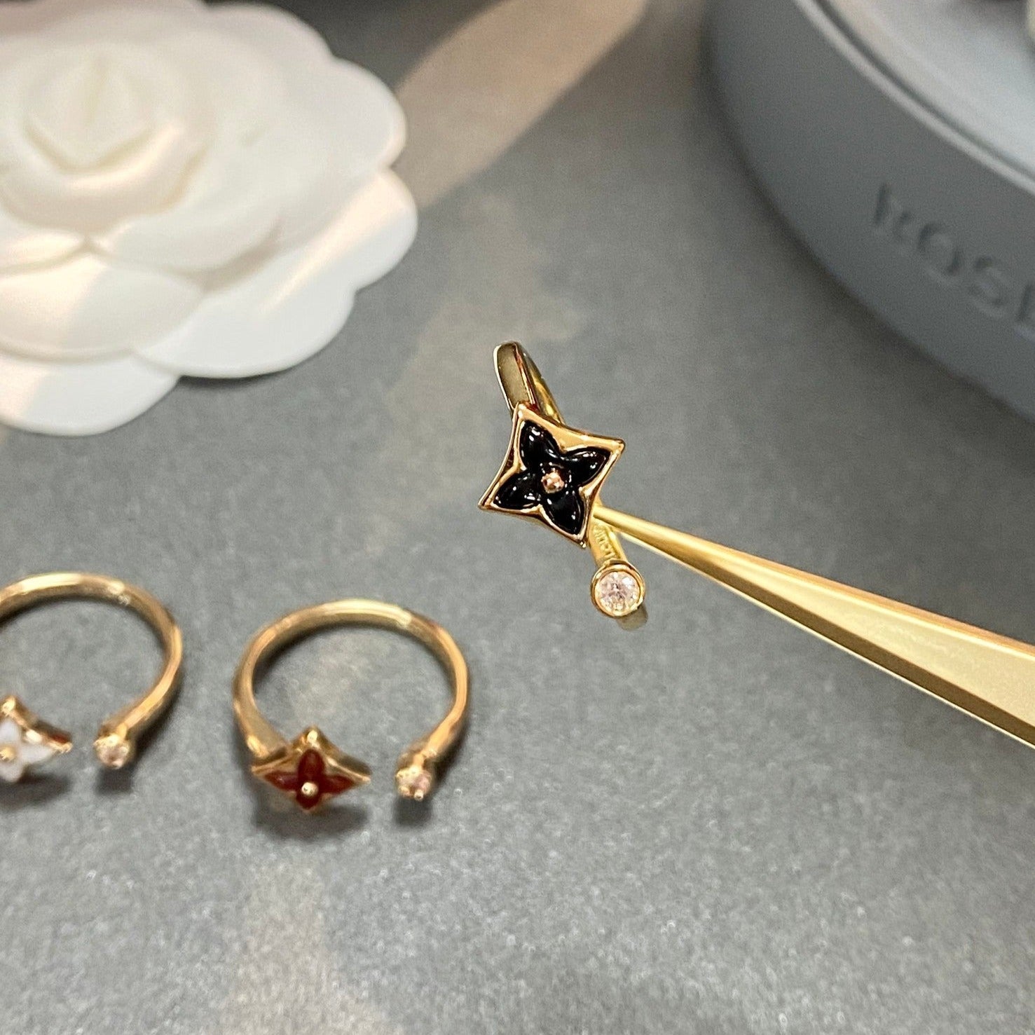 [Aurelle Style]STAR 1 DIAMOND OPEN RING