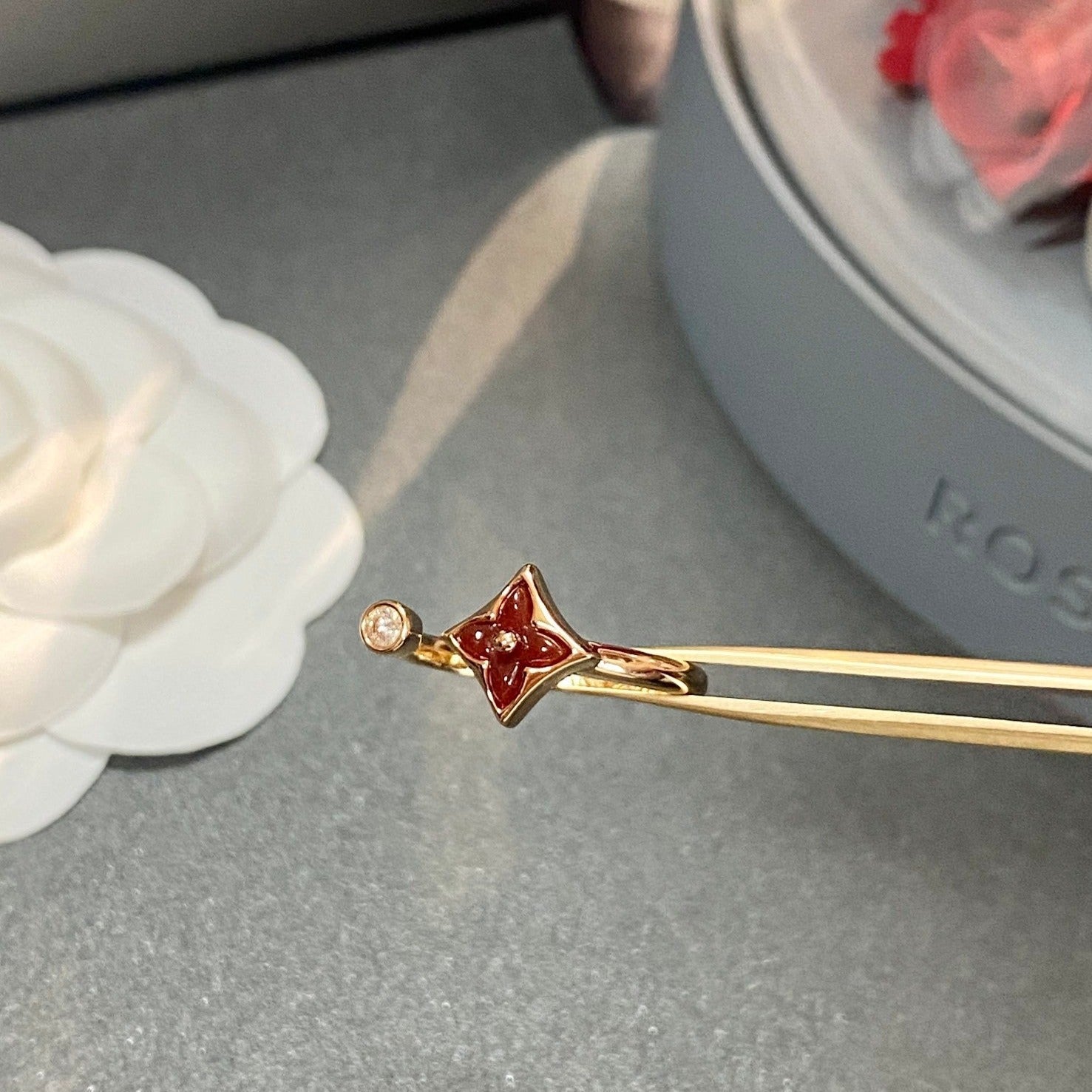 [Aurelle Style]STAR 1 DIAMOND OPEN RING