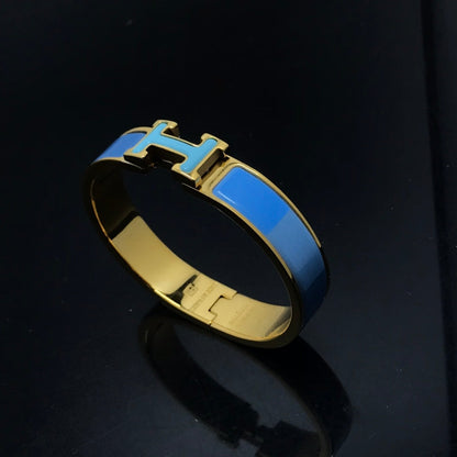[Aurelle Style]H BRACELET BLUE RAINBOW CERAMIC