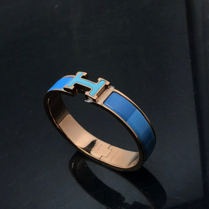 [Aurelle Style]H BRACELET BLUE RAINBOW CERAMIC