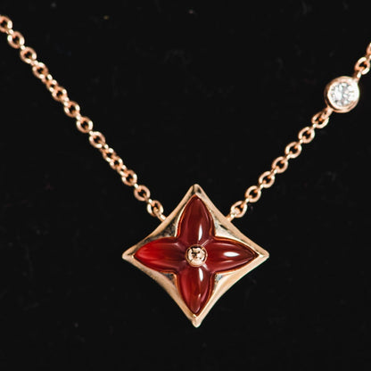 [Aurelle Style]STAR NECKLACE PINK GOLD 1 DIAMOND