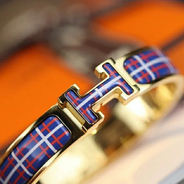 [Aurelle Style]H TARTAN BRACELET 12MM