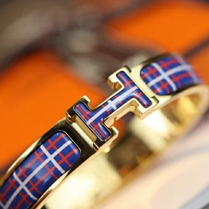[Aurelle Style]H TARTAN BRACELET 12MM