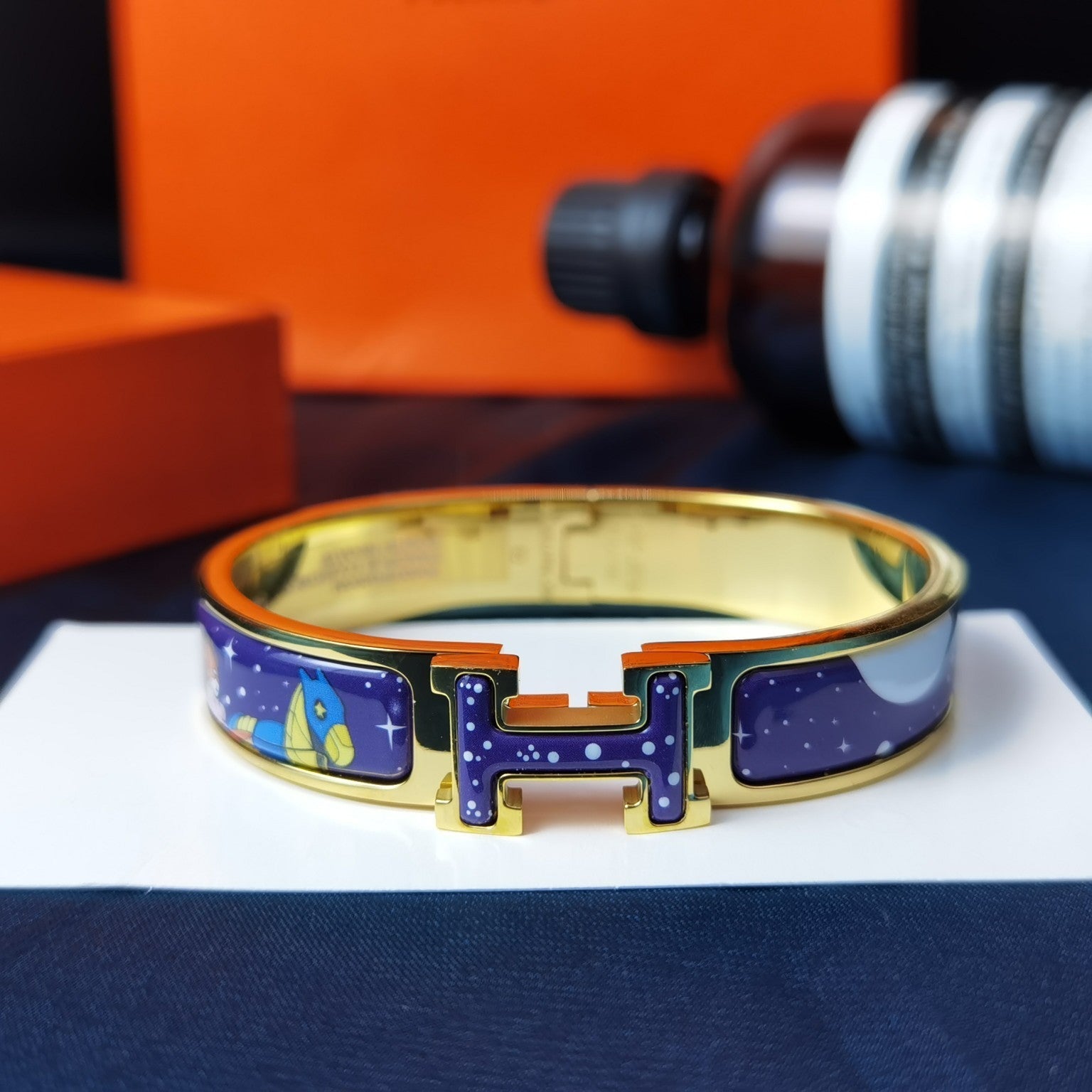 [Aurelle Style]H STAR AND MOON BRACELET 12MM