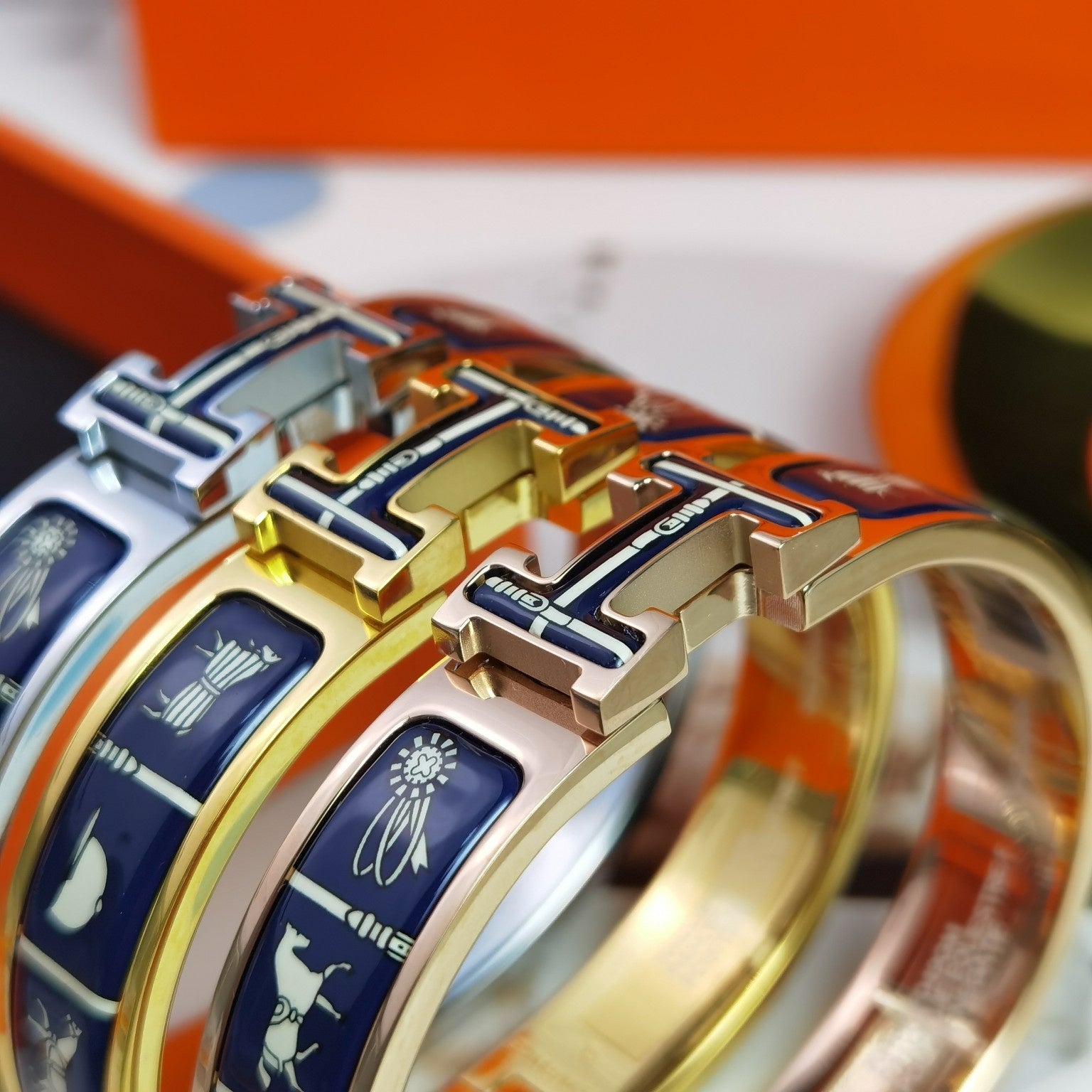 [Aurelle Style]H COUVERTURES DARK BLUE BRACELET