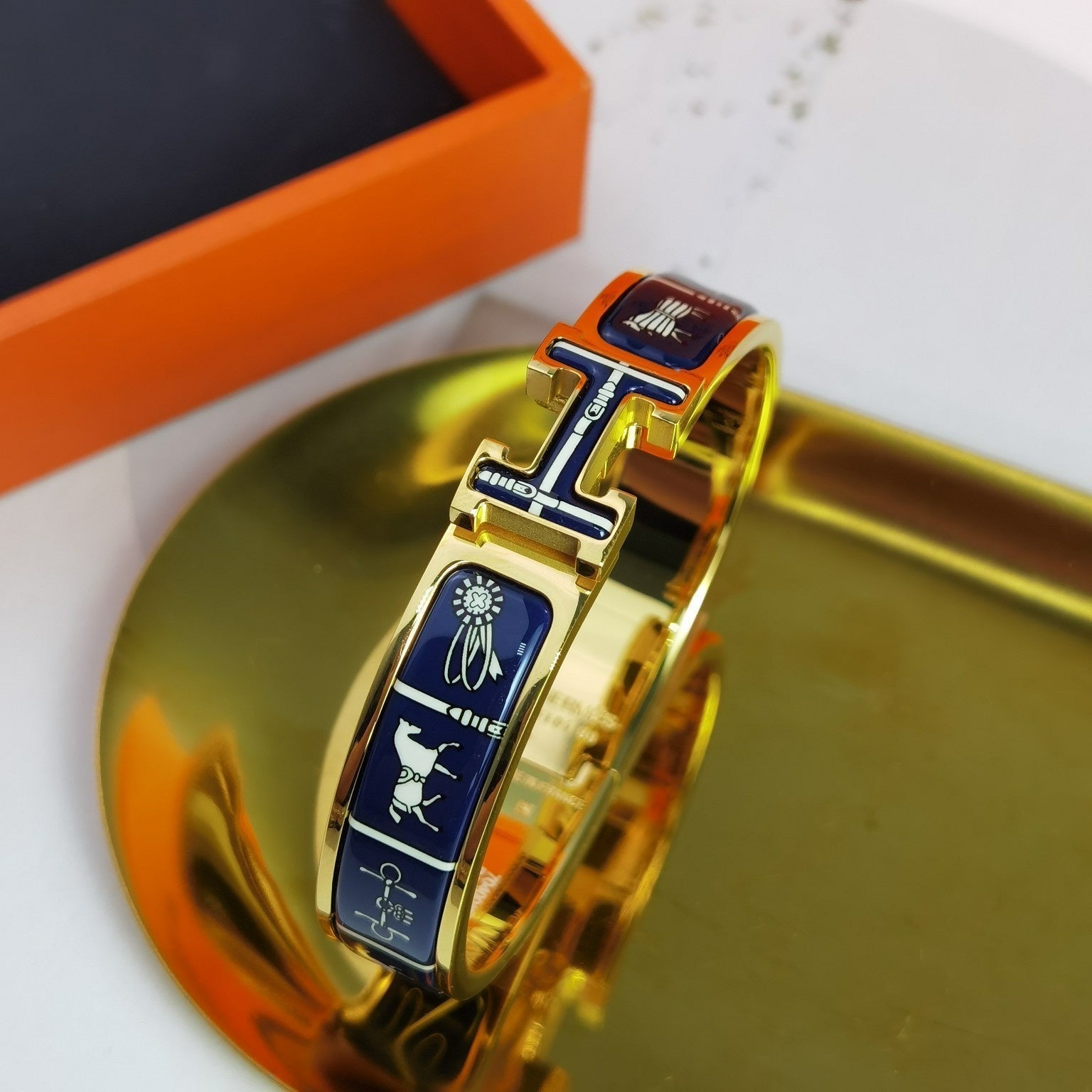 [Aurelle Style]H COUVERTURES DARK BLUE BRACELET