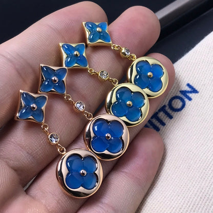 [Aurelle Style]STAR AND SUN AGATE DIAMOND EARRINGS