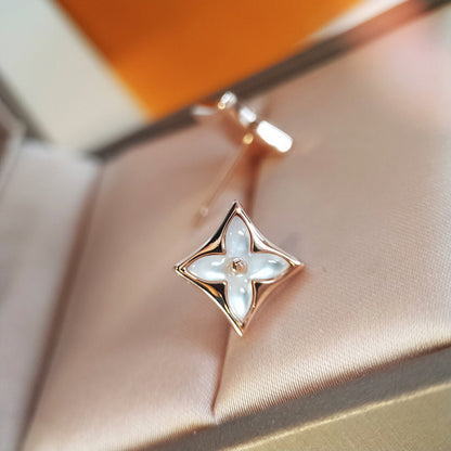 [Aurelle Style]STAR MOP PINK GOLD EARRINGS