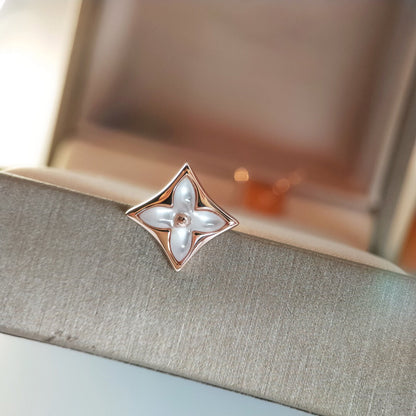 [Aurelle Style]STAR MOP PINK GOLD EARRINGS