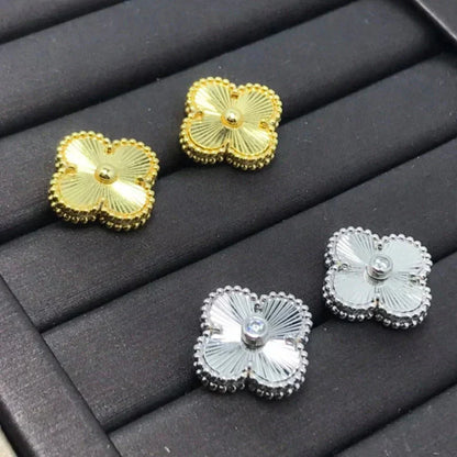 [Aurelle Style]CLOVER MINI 9.5MM LASER EARRINGS