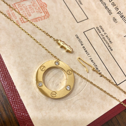 [Aurelle Style]LOVE NECKLACE 16MM 3 DIAMONDS