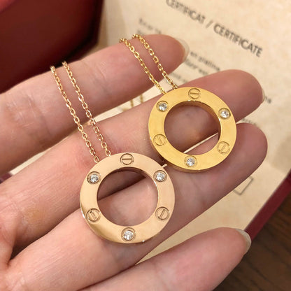 [Aurelle Style]LOVE NECKLACE 16MM 3 DIAMONDS
