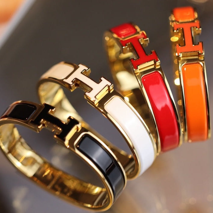 [Aurelle Style]H BRACELET 12MM GOLD