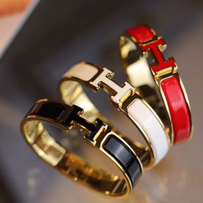 [Aurelle Style]H BRACELET 12MM GOLD