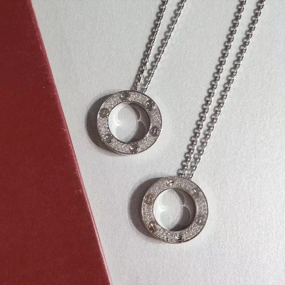 [Aurelle Style]LOVE NECKLACE ADJUSTABLE SILVER