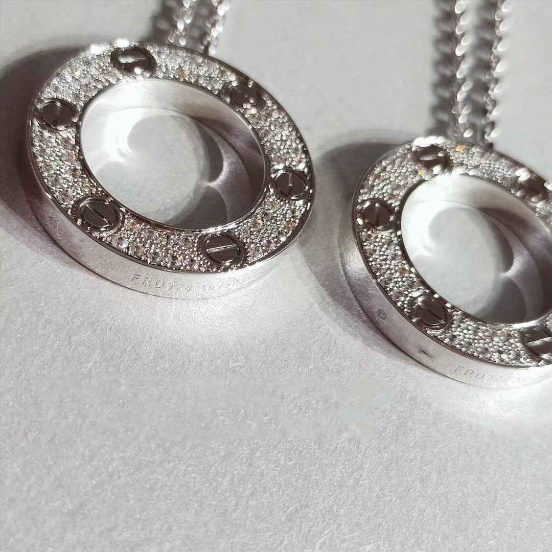 [Aurelle Style]LOVE NECKLACE ADJUSTABLE SILVER