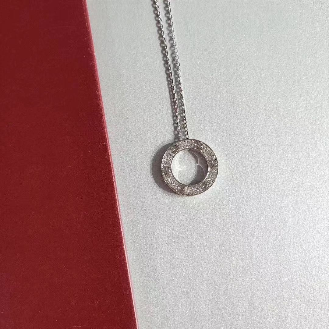 [Aurelle Style]LOVE NECKLACE ADJUSTABLE SILVER