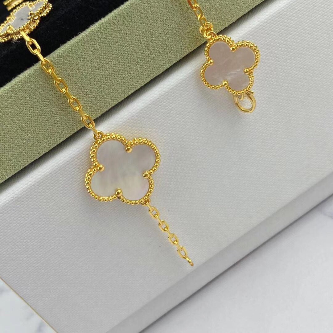 [Aurelle Style]MAGIC CLOVER MOP GOLD BRACELET 5 MOTIFS