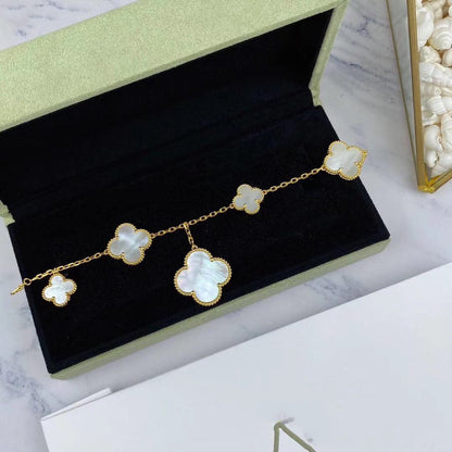[Aurelle Style]MAGIC CLOVER MOP GOLD BRACELET 5 MOTIFS