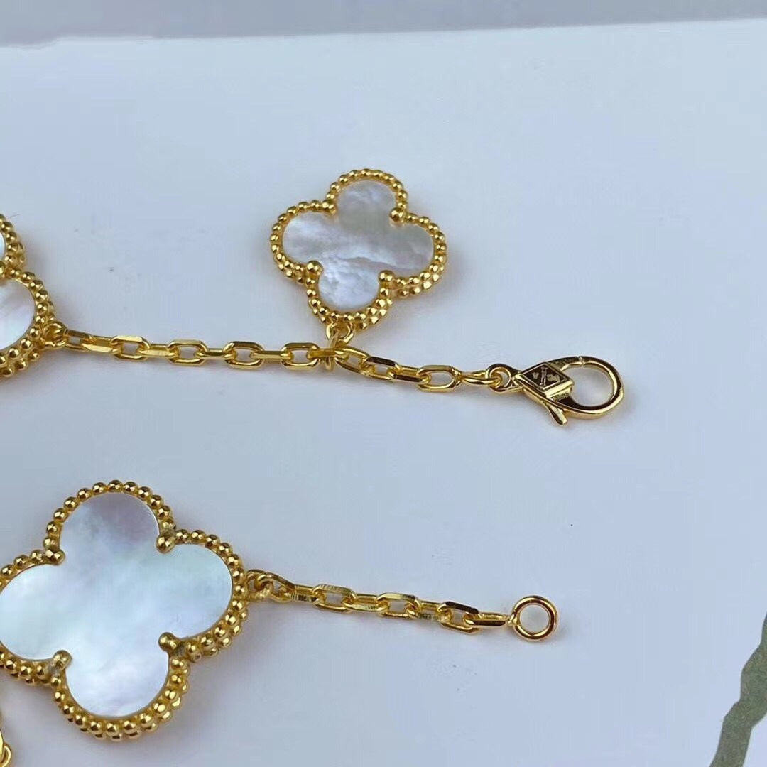 [Aurelle Style]MAGIC CLOVER MOP GOLD BRACELET 5 MOTIFS