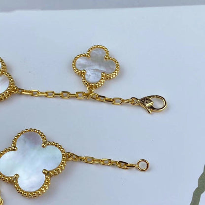 [Aurelle Style]MAGIC CLOVER MOP GOLD BRACELET 5 MOTIFS