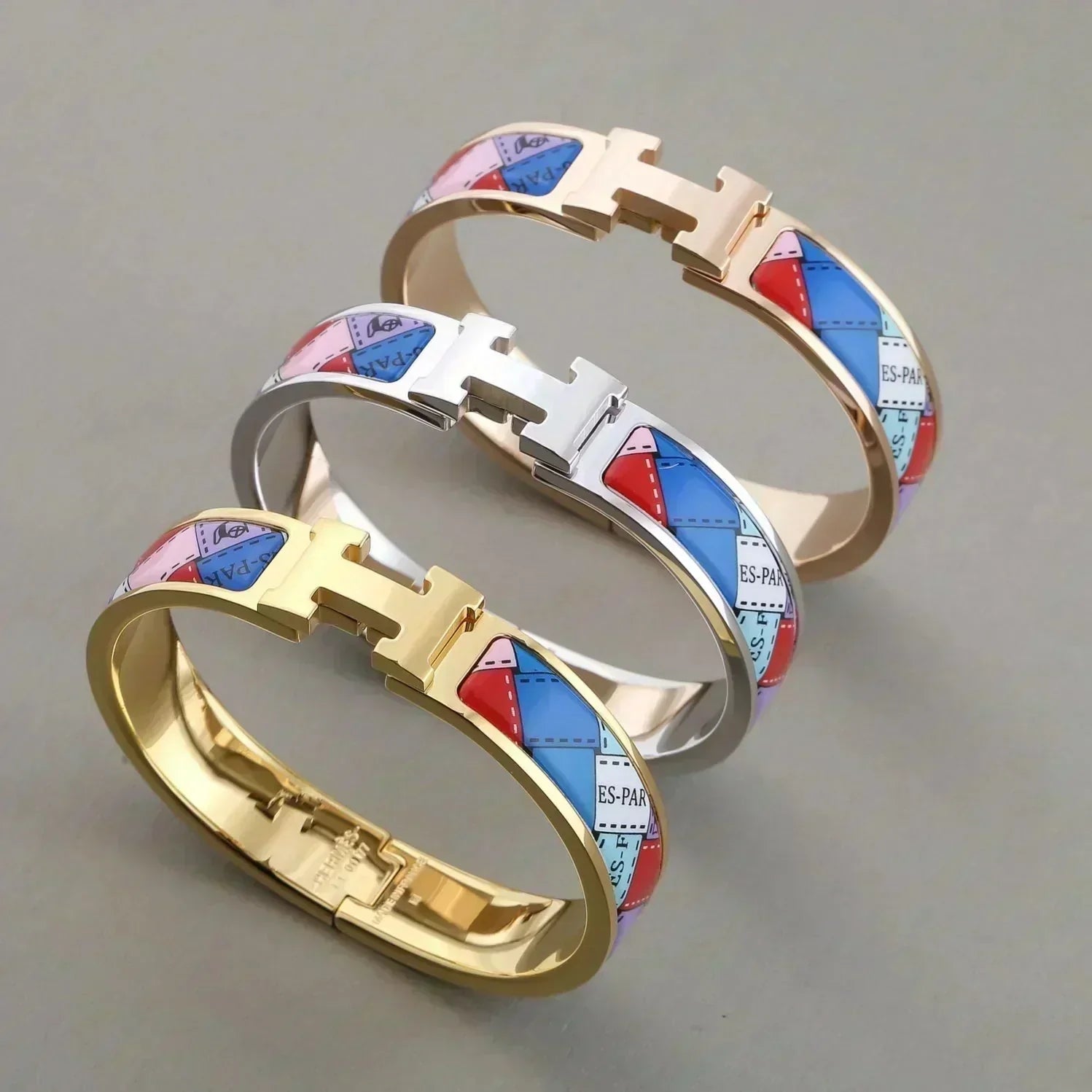 [Aurelle Style]H BRACELET DOTTED BORDER 12MM
