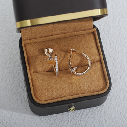 [Aurelle Style]JUSTE EARRINGS 12.75MM PINK GOLD DIAMOND