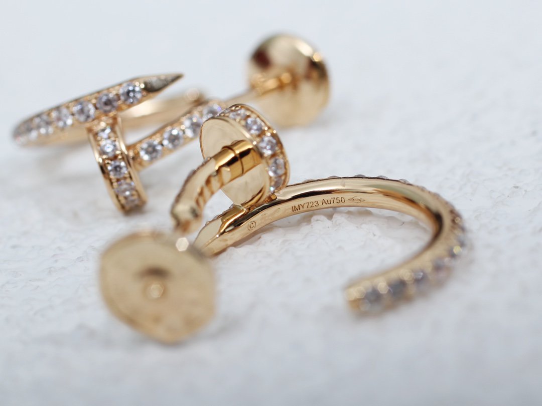 [Aurelle Style]JUSTE EARRINGS 12.75MM PINK GOLD DIAMOND