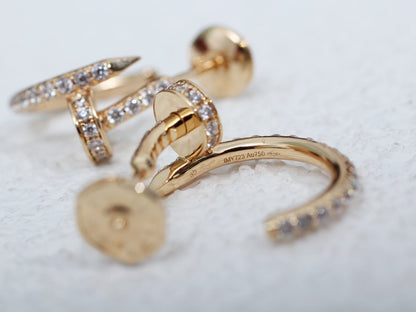 [Aurelle Style]JUSTE EARRINGS 12.75MM PINK GOLD DIAMOND
