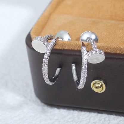 [Aurelle Style]JUSTE EARRINGS 12.75MM SILVER DIAMOND