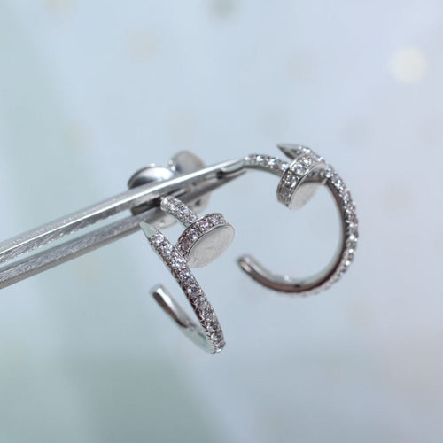 [TOP]JUSTE EARRINGS 12.75MM SILVER DIAMOND