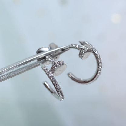 [Aurelle Style]JUSTE EARRINGS 12.75MM SILVER DIAMOND