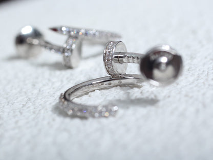 [Aurelle Style]JUSTE EARRINGS 12.75MM SILVER DIAMOND