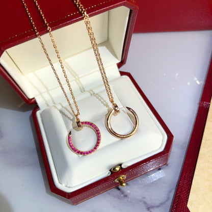 [Aurelle Style]JUSTE NECKLACE GOLD RED DIAMONDS