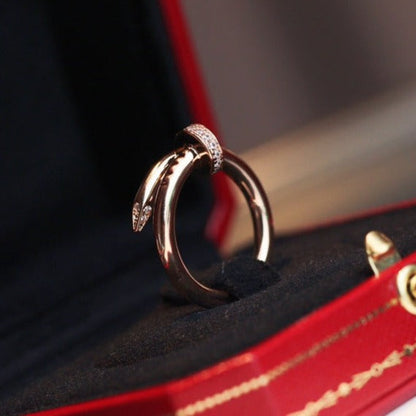 [Aurelle Style]JUSTE RING 2.65MM PINK GOLD DIAMOND