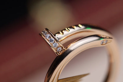 [Aurelle Style]JUSTE RING 2.65MM PINK GOLD DIAMOND