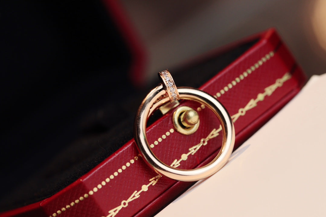 [Aurelle Style]JUSTE RING 2.65MM PINK GOLD DIAMOND