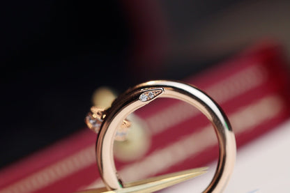 [Aurelle Style]JUSTE RING 2.65MM PINK GOLD DIAMOND