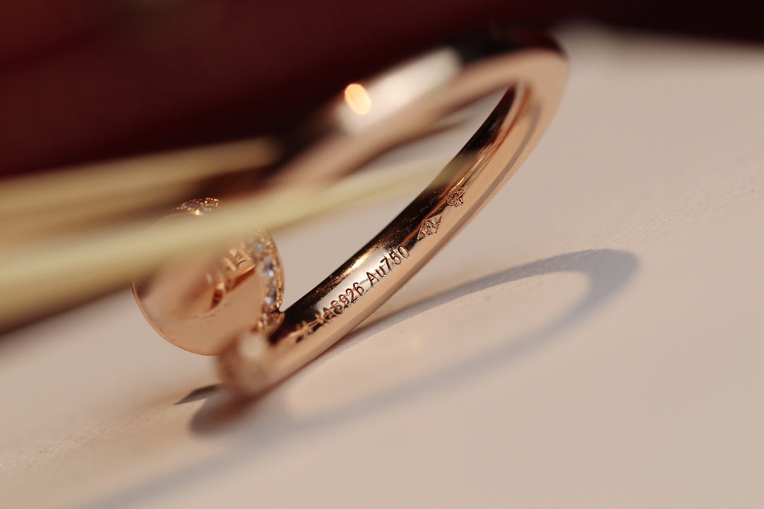 [Aurelle Style]JUSTE RING 2.65MM PINK GOLD DIAMOND
