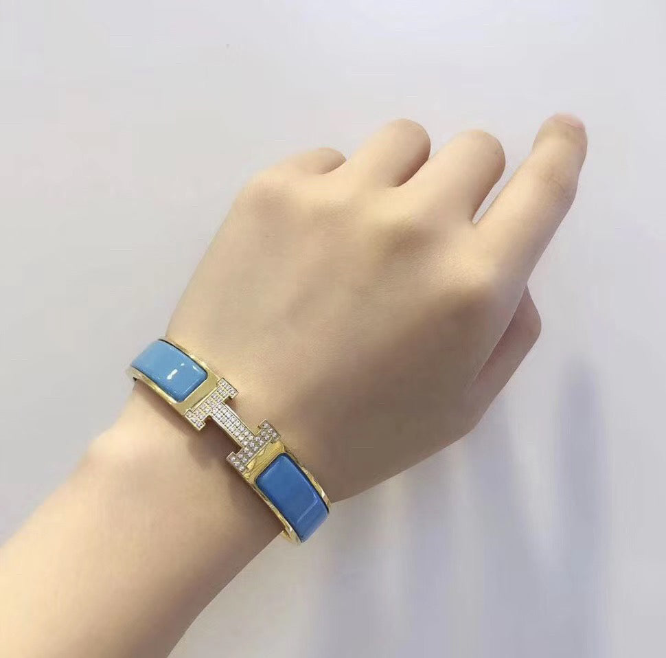[Aurelle Style]H CLOUD BLUE BRACELET GOLD DIAMOND