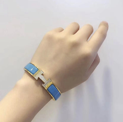 [Aurelle Style]H CLOUD BLUE BRACELET GOLD DIAMOND