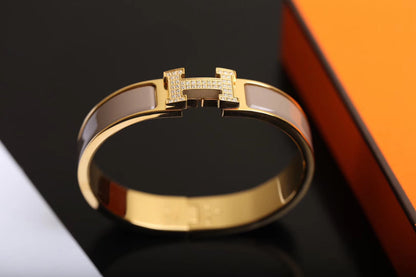 [Aurelle Style]H BRACELET GOLD DIAMOND