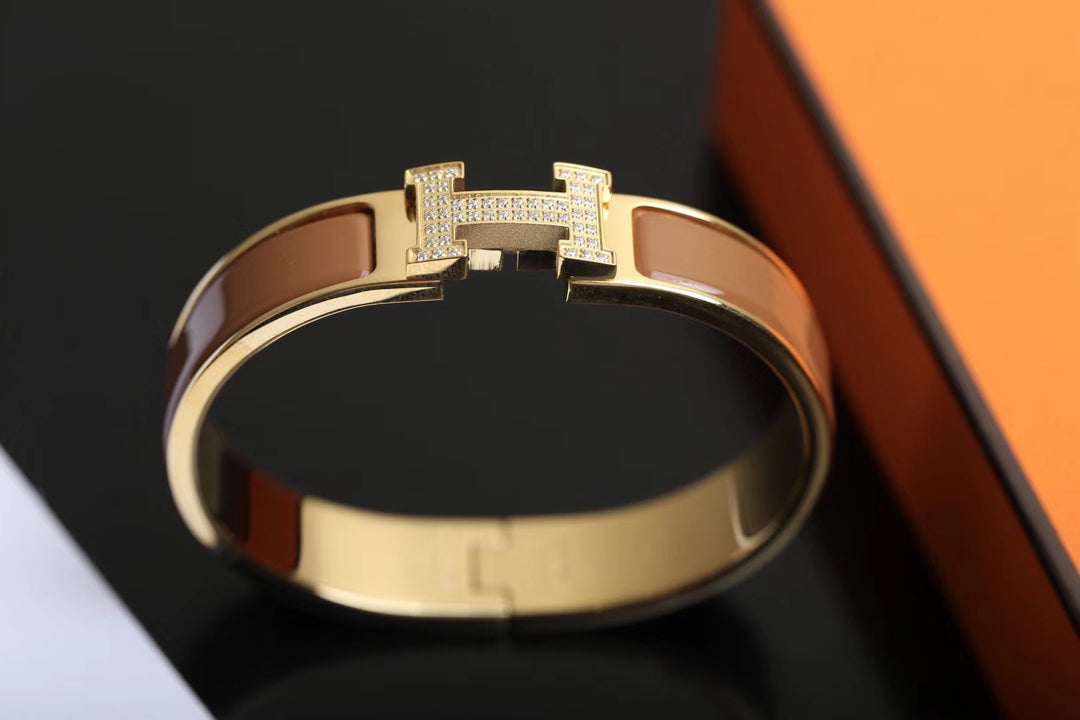 [Aurelle Style]H BRACELET GOLD DIAMOND