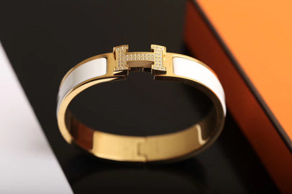 [Aurelle Style]H BRACELET GOLD DIAMOND