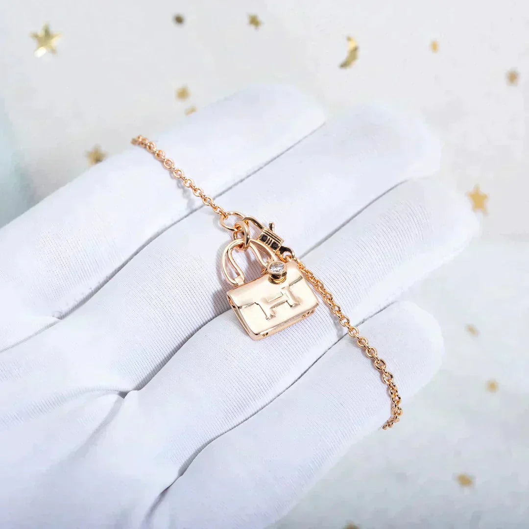 [Aurelle Style]AMULETTE PEDANT ROSE GOLD NECKLACE