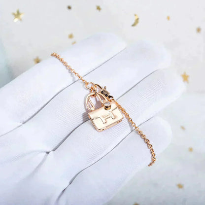 [Aurelle Style]AMULETTE PEDANT ROSE GOLD NECKLACE