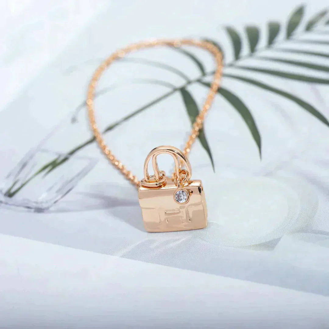 [Aurelle Style]AMULETTE PEDANT ROSE GOLD NECKLACE