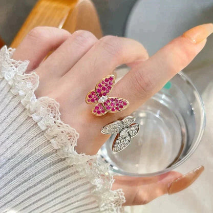 [Aurelle Style]TWIN BUTTERFLY DIAMOND RING