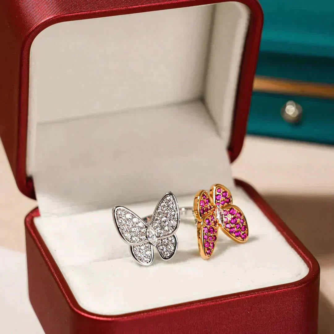 [Aurelle Style]TWIN BUTTERFLY DIAMOND RING
